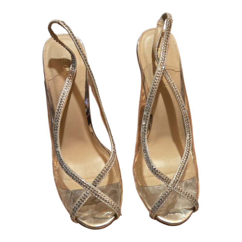 Elegant Le Chateau Silver/Lucite Heels